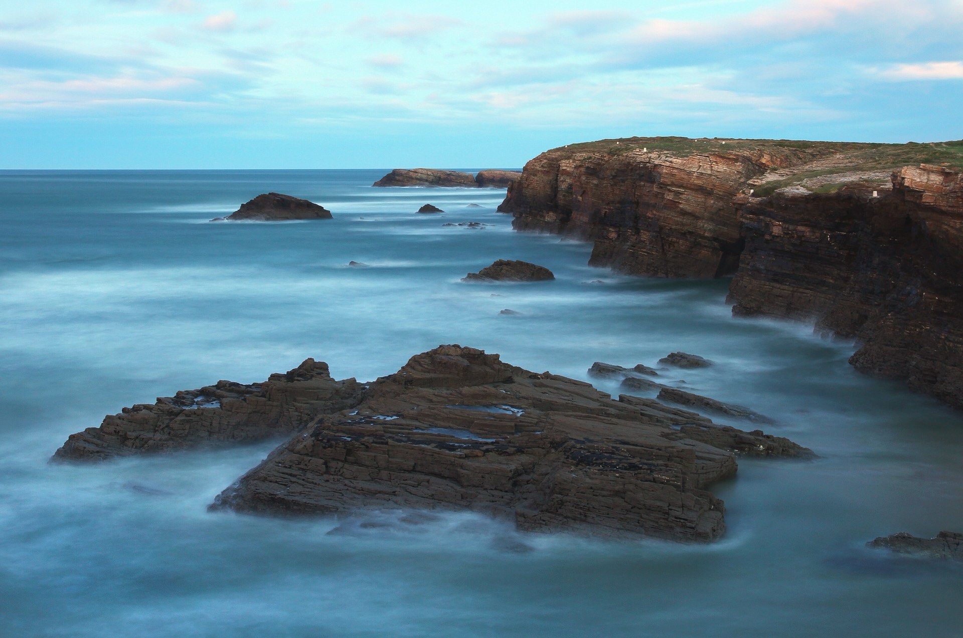 The cliffs of Playa de las Catedrales in Galicia